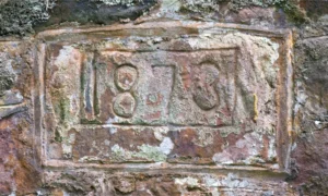 Date on bridge leading up to Leckie reservoir