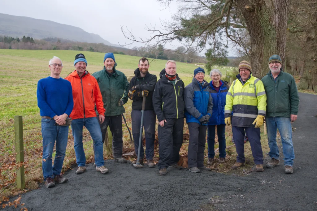 Volunteers working on the Beeches Path